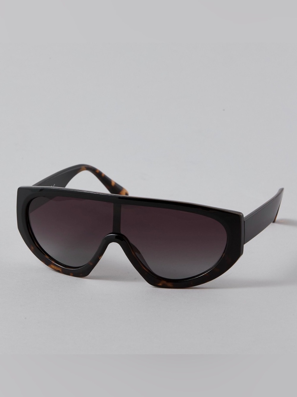 Tortoiseshell Shield Sunglasses - Women